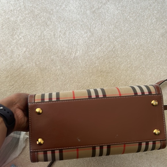 Burberry Mini Title Vintage Check
Double Handle Leather & Canvas Bag - Picture 5 of 7